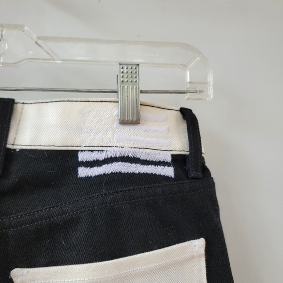 Revice Black White Two Color Jeans Size 27 Straight Leg Zip Fly Neutral Boho - Picture 10 of 14